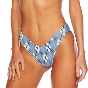 Beach Riot Blue and Cream Vanessa Argyle Bikini Bottoms